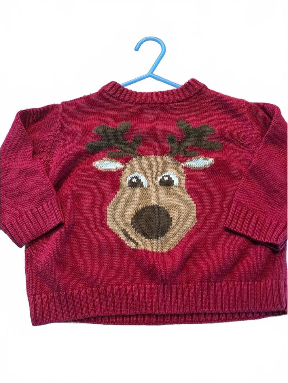 J. Khaki Red Reindeer Sweater